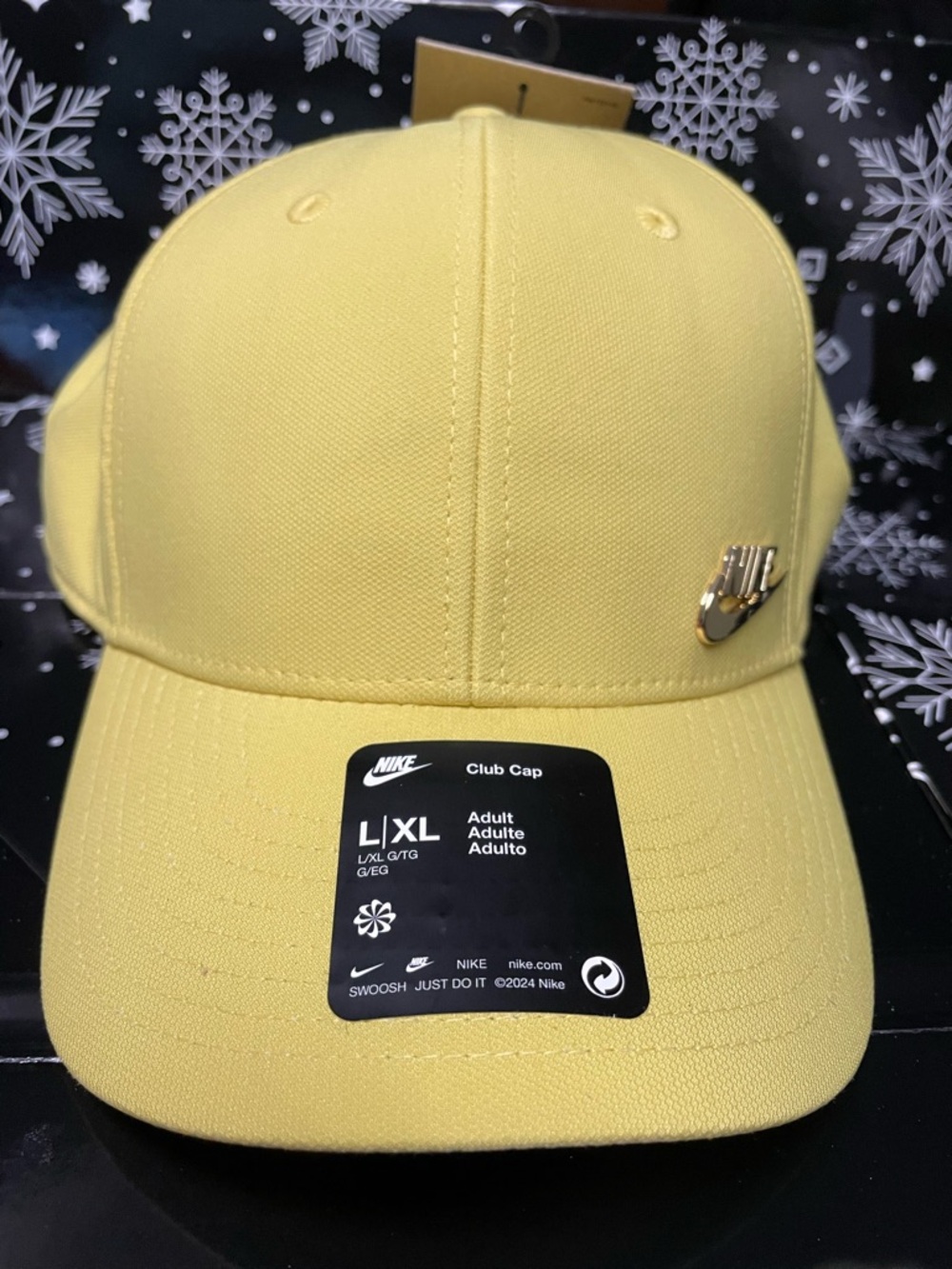 Nike Yellow Club Cap with Gold Swoosh Accent